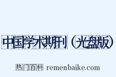中国学术期刊（光盘版）是什么意思的图片